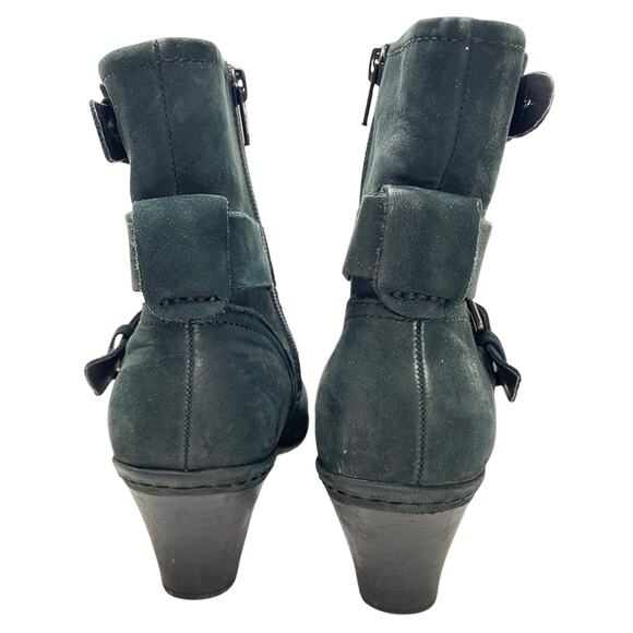 Cobb Hill New Balance Black Genuine Leather Suede Ankle Boots Booties Shoes 6 - Picture 2 of 15